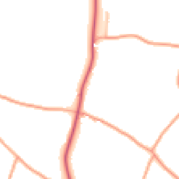 Daytime road noise heatmap for ME3 8EU