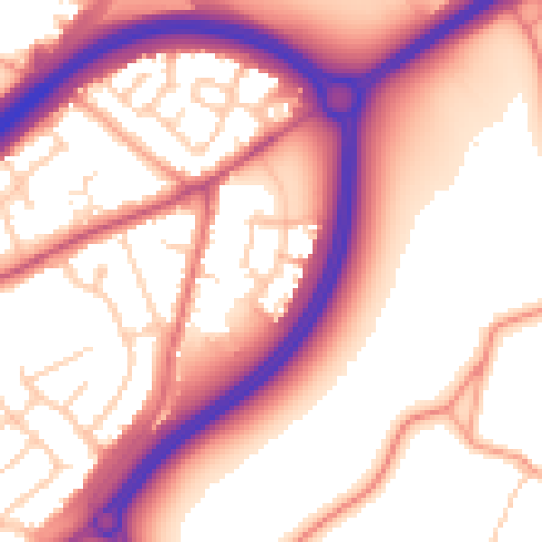 Daytime road noise heatmap for ME3 8FT