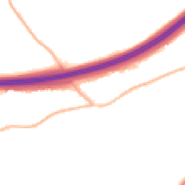 Night-time road noise heatmap for ME3 8GR