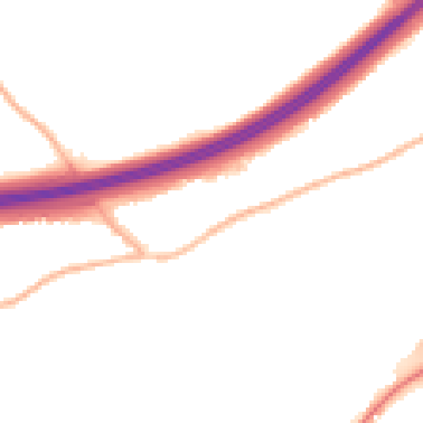 Night-time road noise heatmap for ME3 8GS