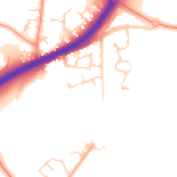 Daytime road noise heatmap for ME3 8GX