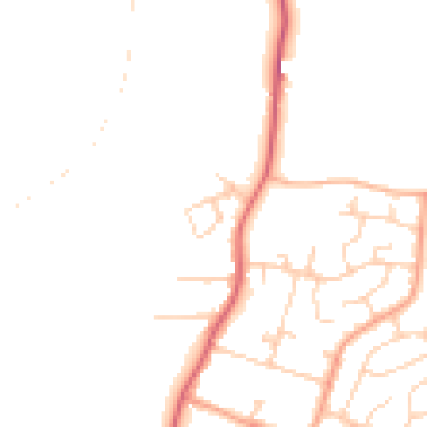 Daytime road noise heatmap for ME3 8GZ
