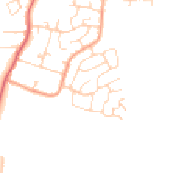 Daytime road noise heatmap for ME3 8HN