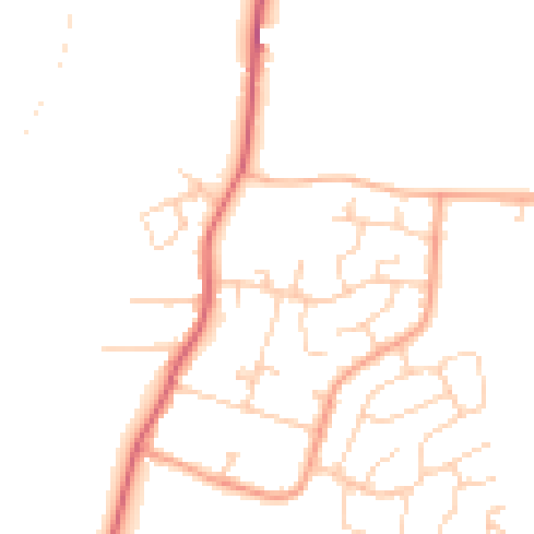 Daytime road noise heatmap for ME3 8HU