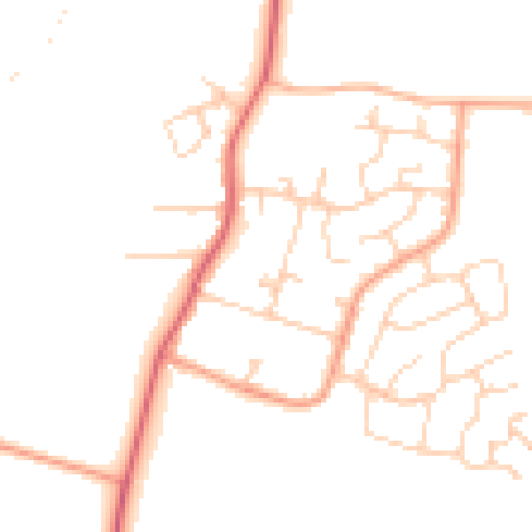 Daytime road noise heatmap for ME3 8JB