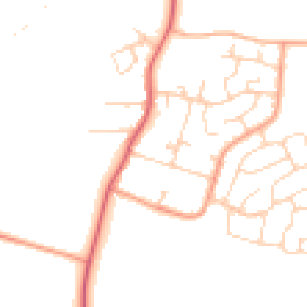 Daytime road noise heatmap for ME3 8JF