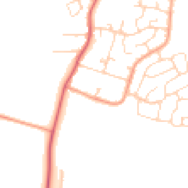 Daytime road noise heatmap for ME3 8JQ