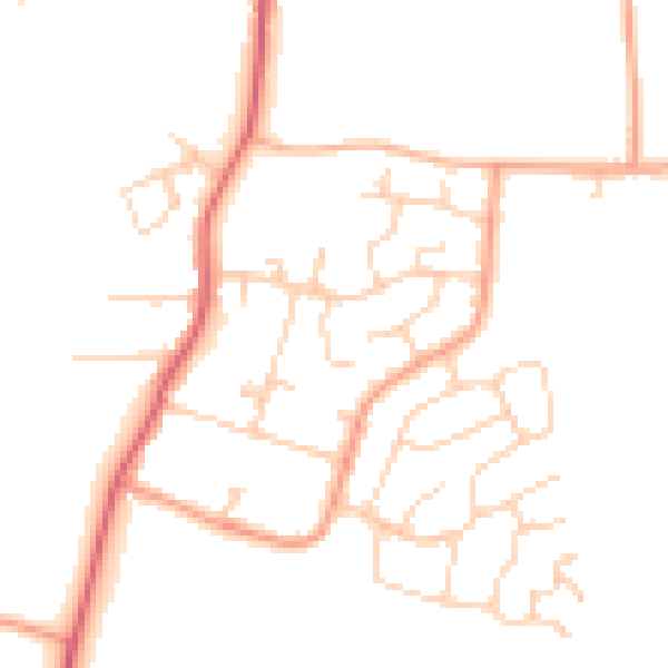 Daytime road noise heatmap for ME3 8JR