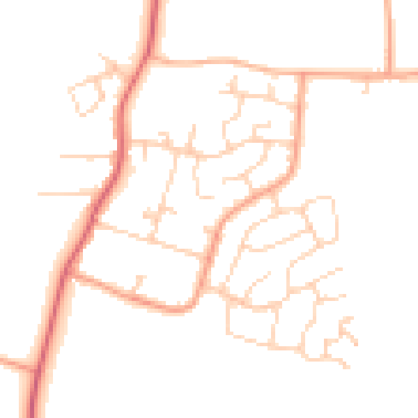 Daytime road noise heatmap for ME3 8JZ