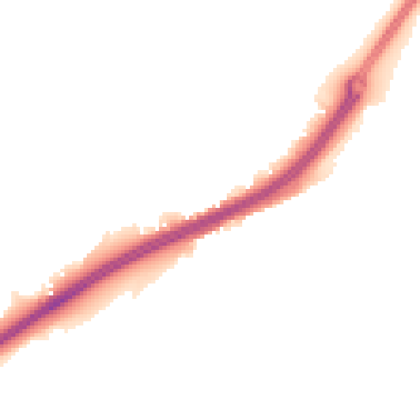 Night-time road noise heatmap for ME3 8LW