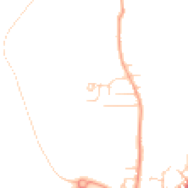 Daytime road noise heatmap for ME3 8NB