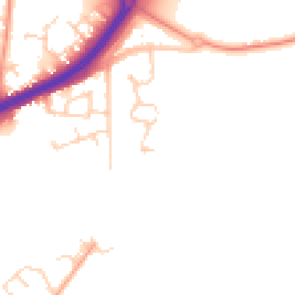 Daytime road noise heatmap for ME3 8NF