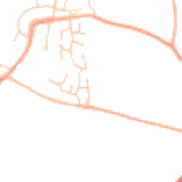 Daytime road noise heatmap for ME3 8NX
