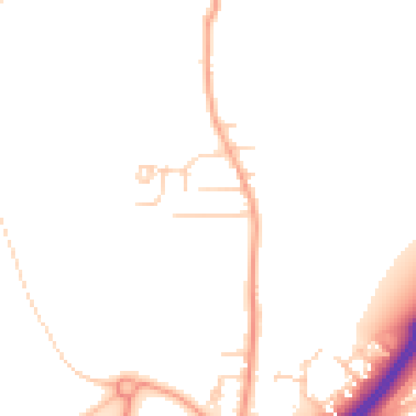 Daytime road noise heatmap for ME3 8PH
