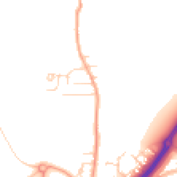Daytime road noise heatmap for ME3 8PN