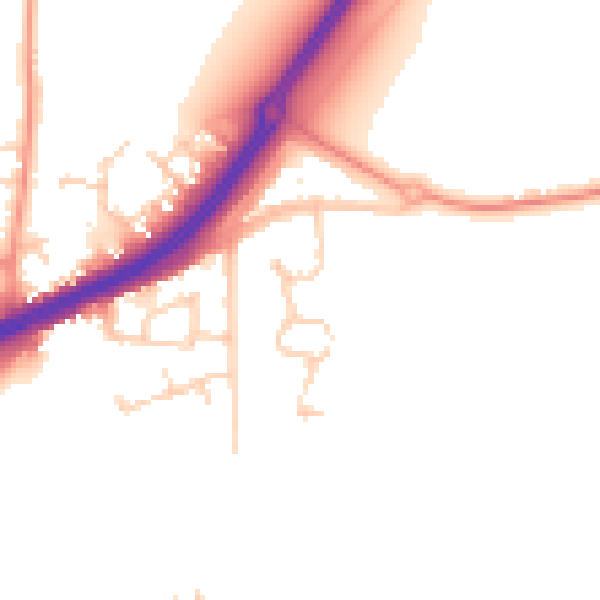 Daytime road noise heatmap for ME3 8PS