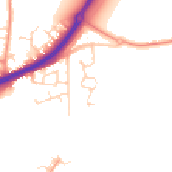 Daytime road noise heatmap for ME3 8PY