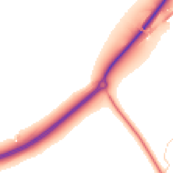 Daytime road noise heatmap for ME3 8QE