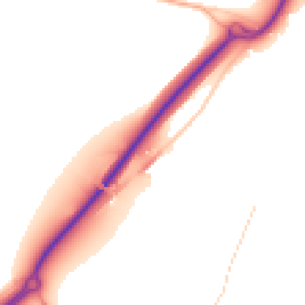 Daytime road noise heatmap for ME3 8QJ