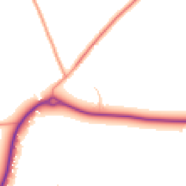 Daytime road noise heatmap for ME3 8RT
