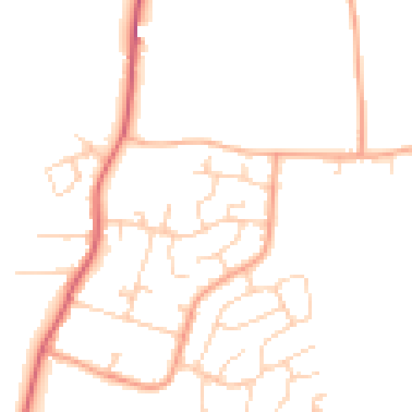 Daytime road noise heatmap for ME3 8TR