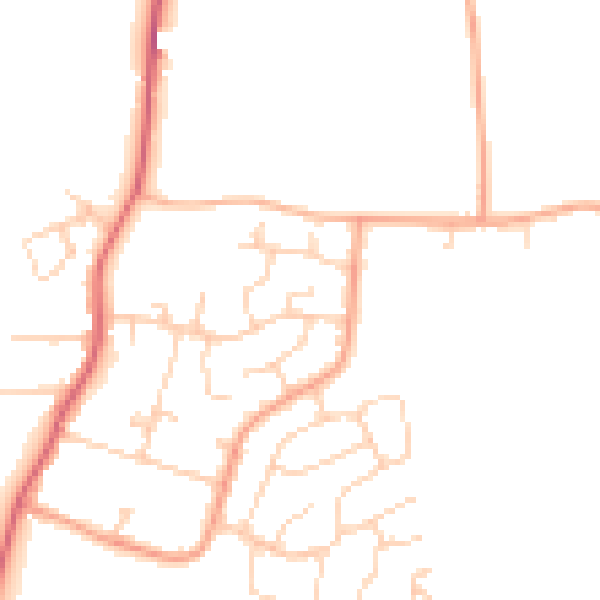 Daytime road noise heatmap for ME3 8TT