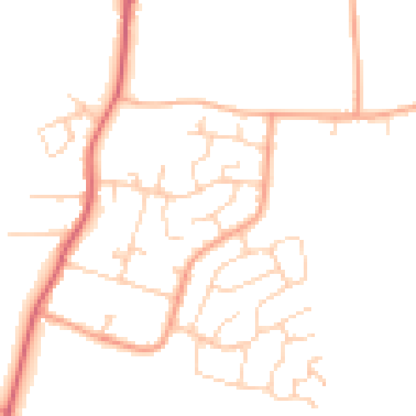 Daytime road noise heatmap for ME3 8TU