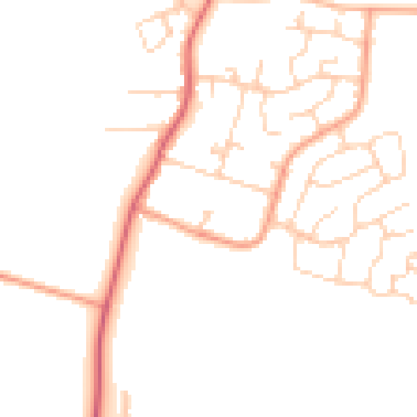 Daytime road noise heatmap for ME3 8TZ