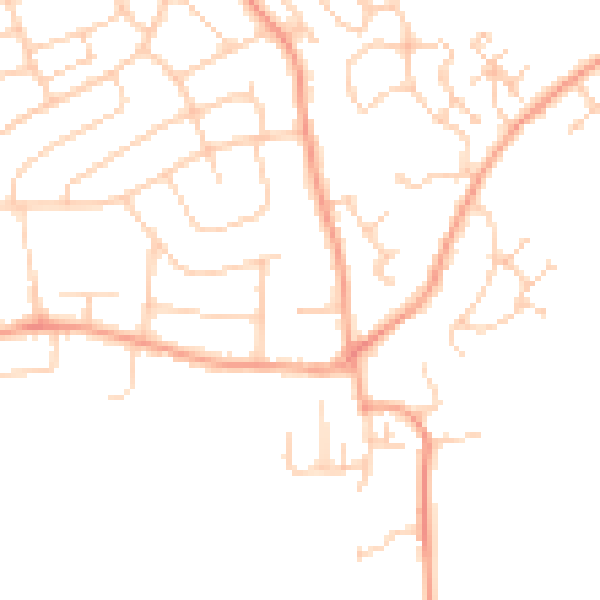 Daytime road noise heatmap for ME3 9AX