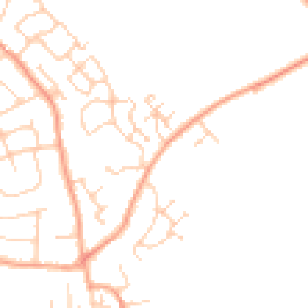 Daytime road noise heatmap for ME3 9BQ
