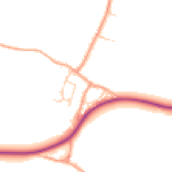 Daytime road noise heatmap for ME3 9EH