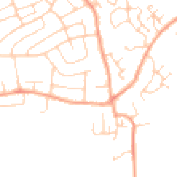 Daytime road noise heatmap for ME3 9EL