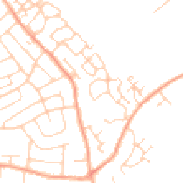 Daytime road noise heatmap for ME3 9FN