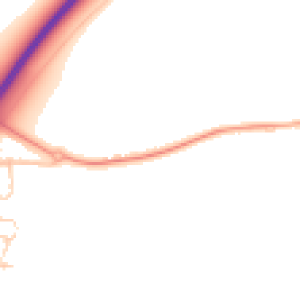 Daytime road noise heatmap for ME3 9HG