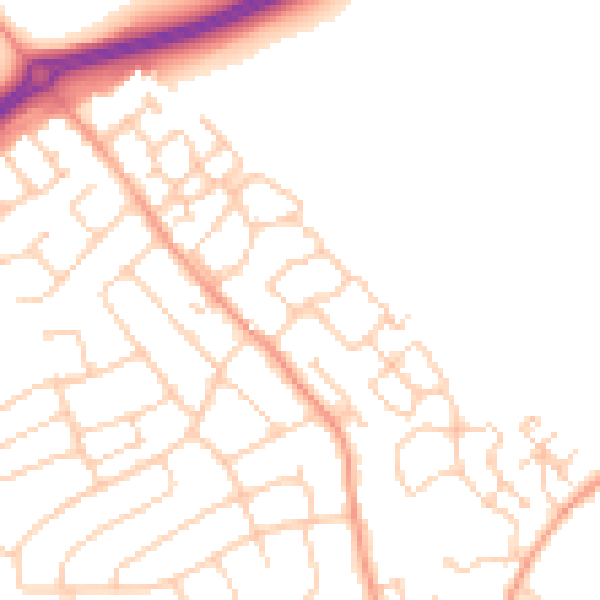 Daytime road noise heatmap for ME3 9JG