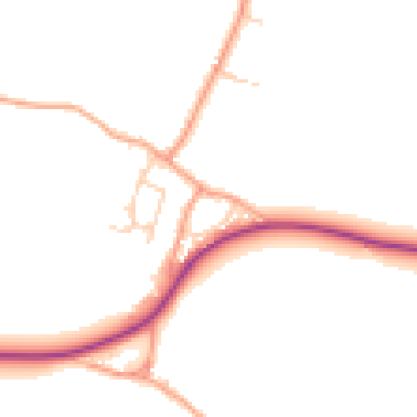 Daytime road noise heatmap for ME3 9LG