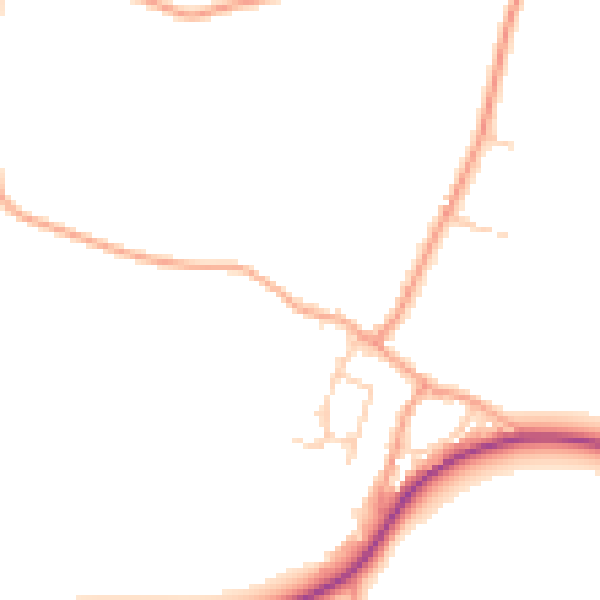 Daytime road noise heatmap for ME3 9QU
