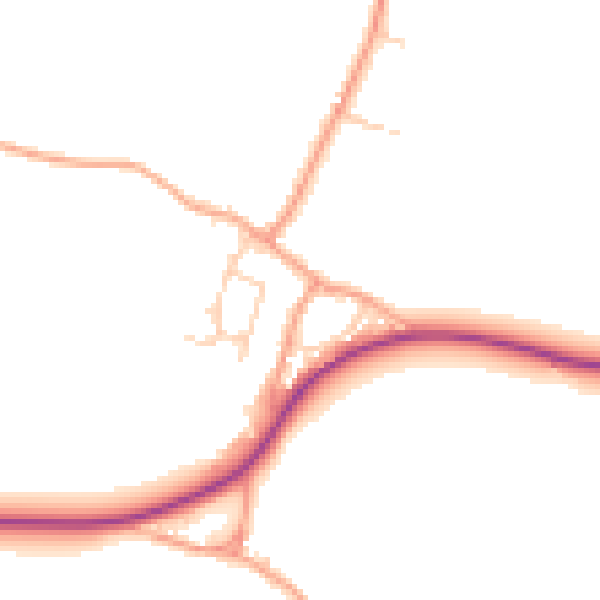 Daytime road noise heatmap for ME3 9RA