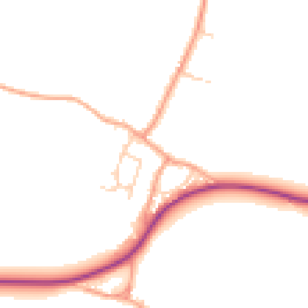 Daytime road noise heatmap for ME3 9RB