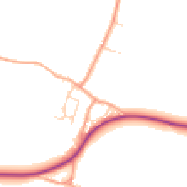 Daytime road noise heatmap for ME3 9RD