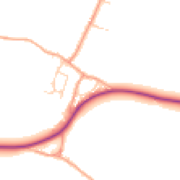 Daytime road noise heatmap for ME3 9RG