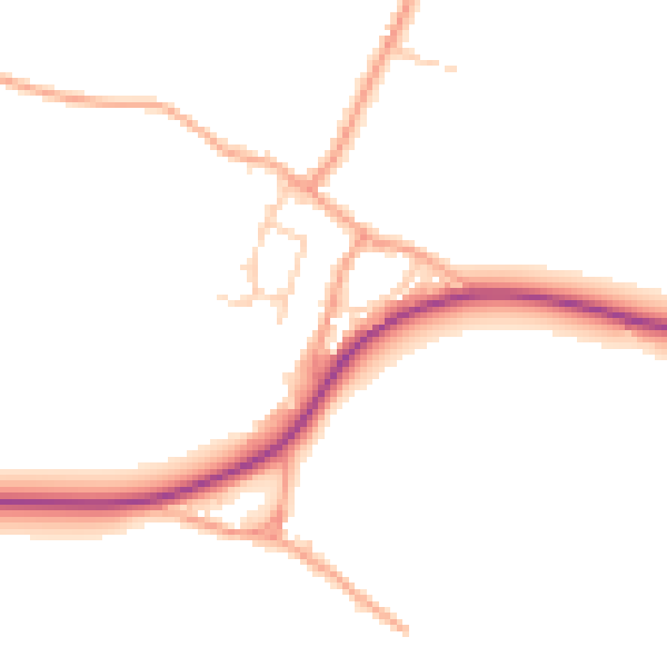 Daytime road noise heatmap for ME3 9RH
