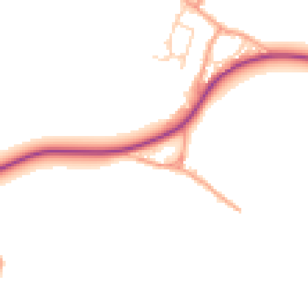 Daytime road noise heatmap for ME3 9RP