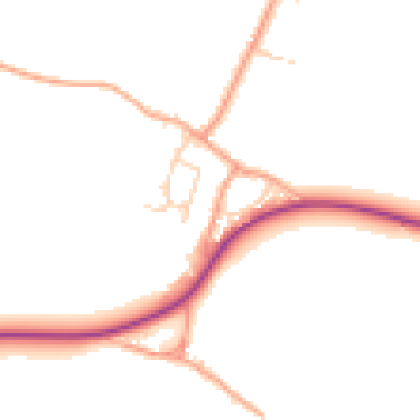 Daytime road noise heatmap for ME3 9RQ