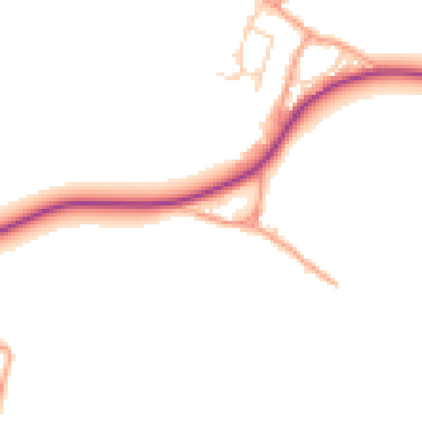 Daytime road noise heatmap for ME3 9RS