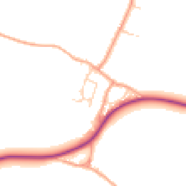 Daytime road noise heatmap for ME3 9SU