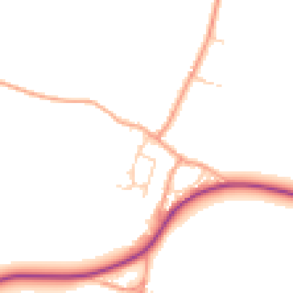 Daytime road noise heatmap for ME3 9SX