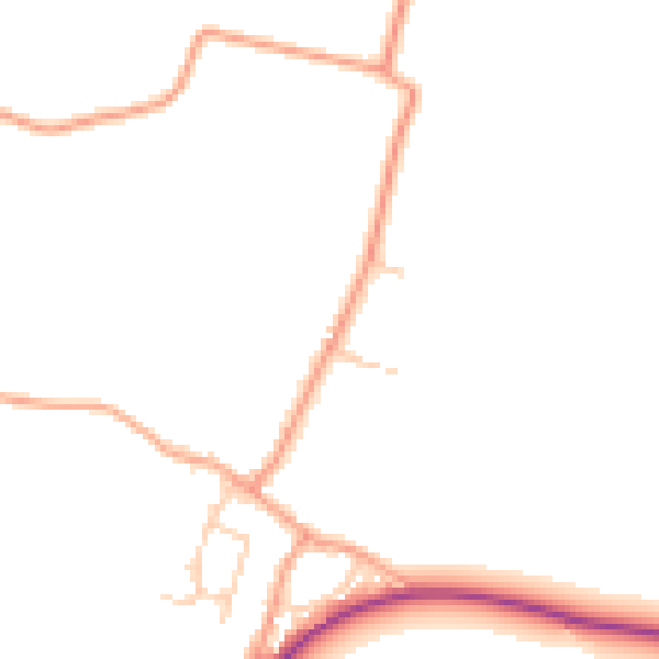 Daytime road noise heatmap for ME3 9UA