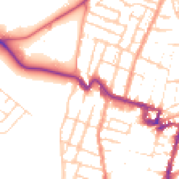 Daytime road noise heatmap for ME7 1AZ