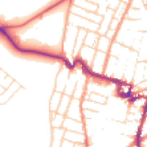 Daytime road noise heatmap for ME7 1BQ